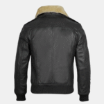 Garrett Men’s Vintage Bomber Black Leather
