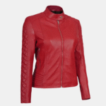 Women’s Cafe Racer Jacket Red Hot & Ready to Ride