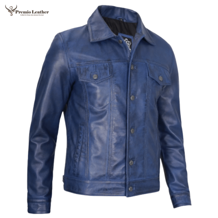 blue leather jackets