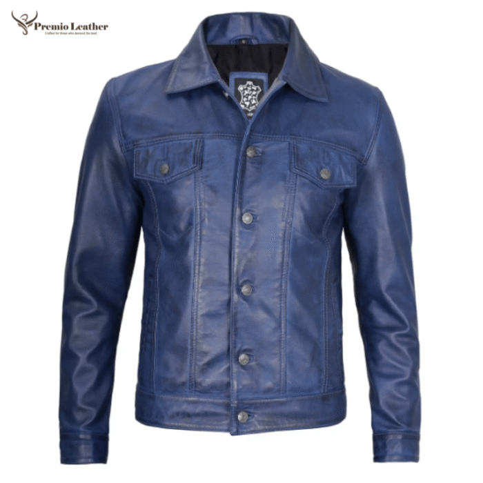men's blue jacket