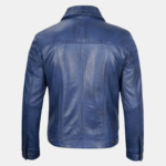 navy leather jacket mens