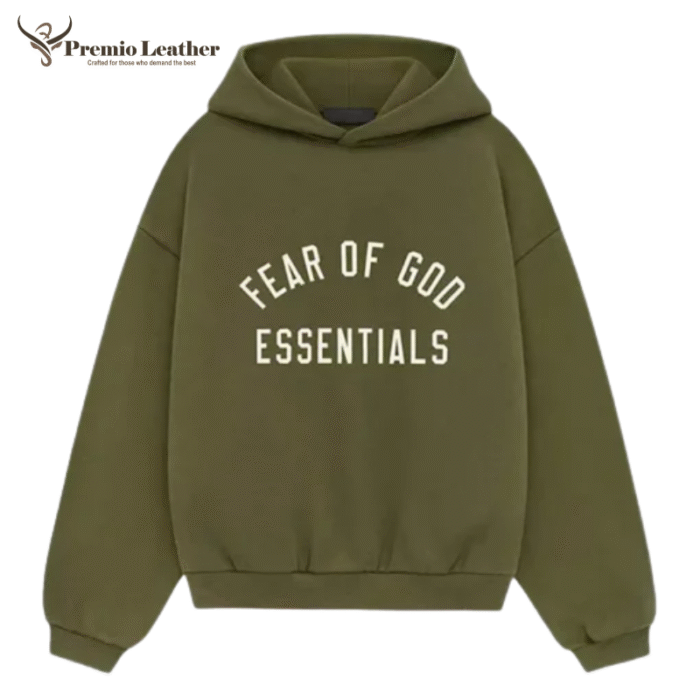 dark green essentials hoodie