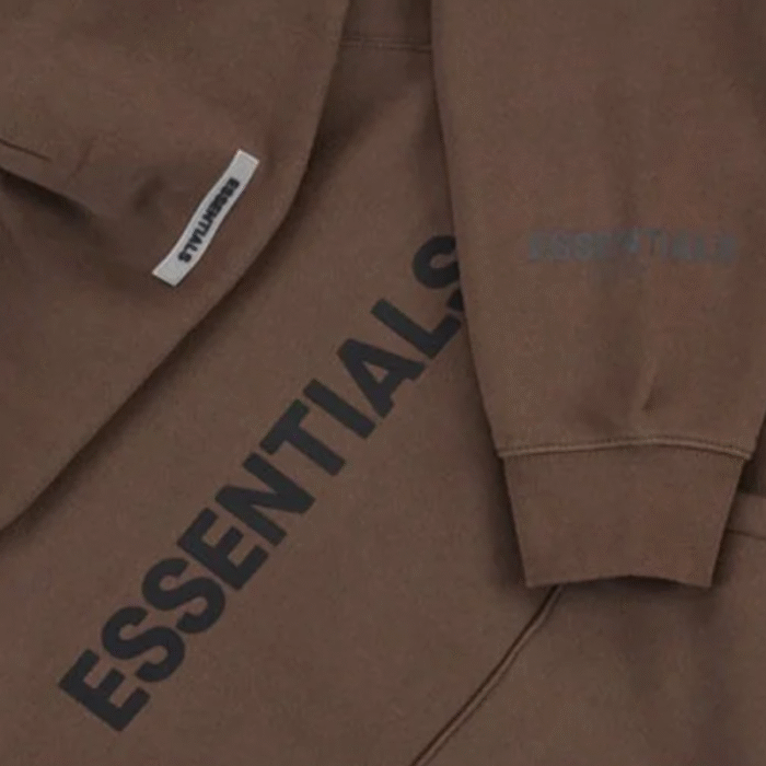 essentials brown hoodie