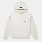 light oatmeal grey essentials hoodie