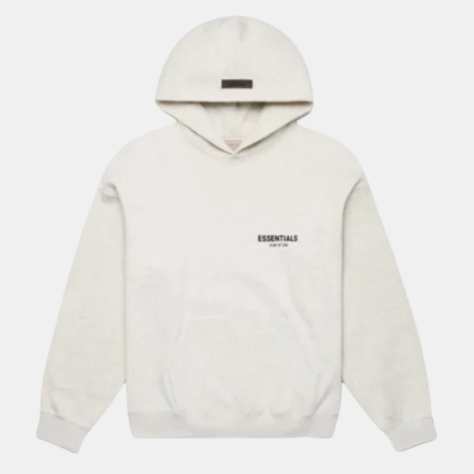 light oatmeal grey essentials hoodie