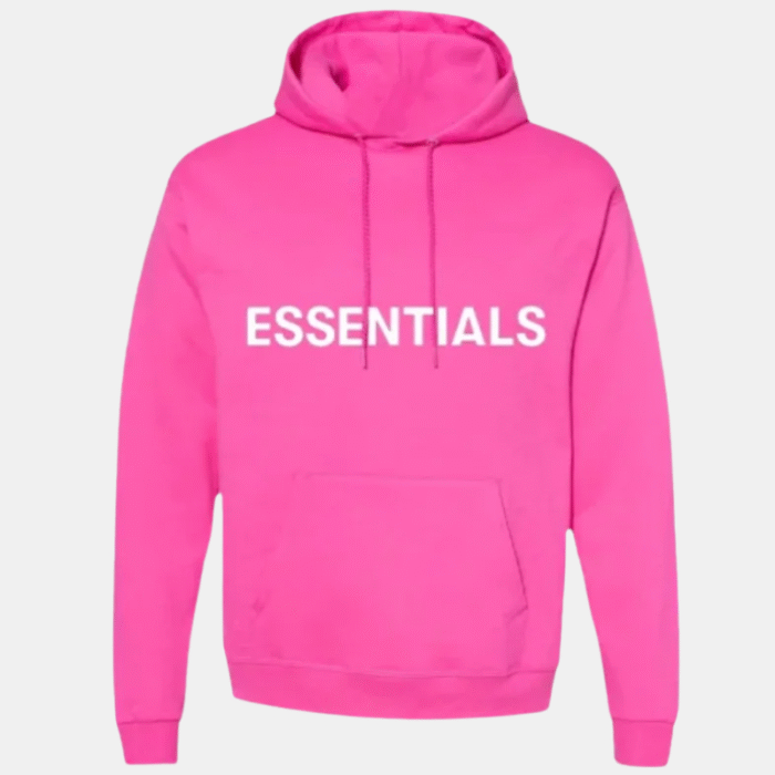 pink essentials hoodie