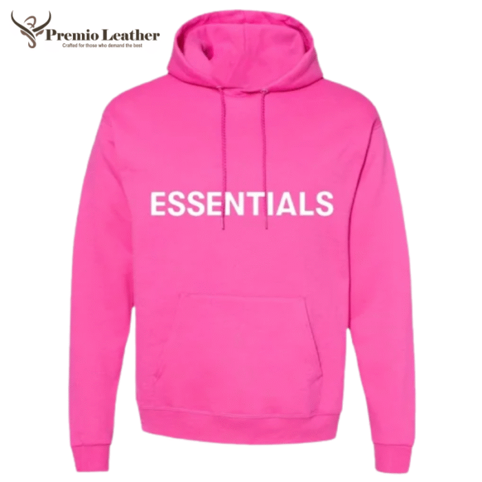 pink essentials hoodie