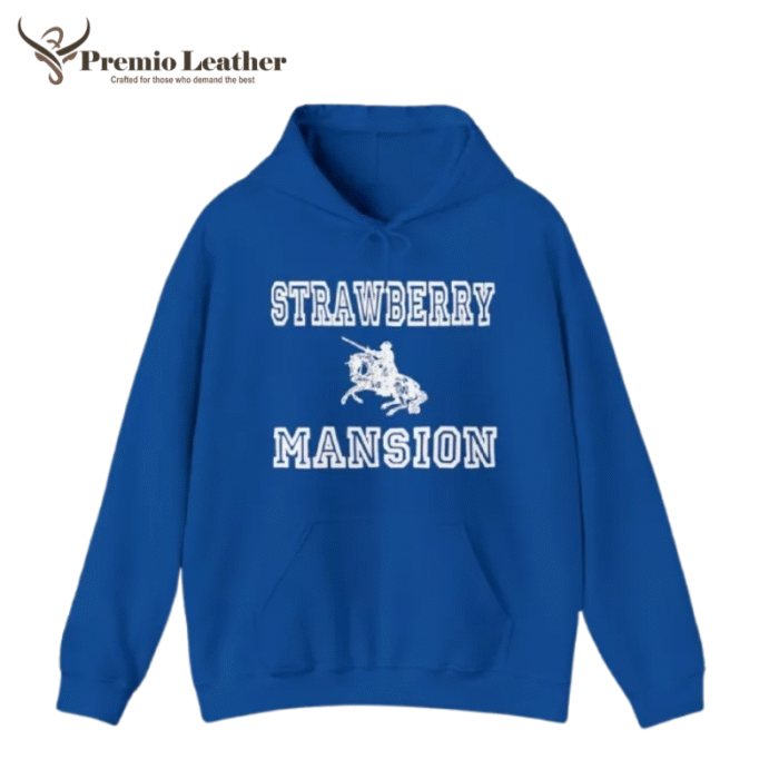 strawberry mansion hoodie blue