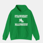 strawberry mansion hoodie green