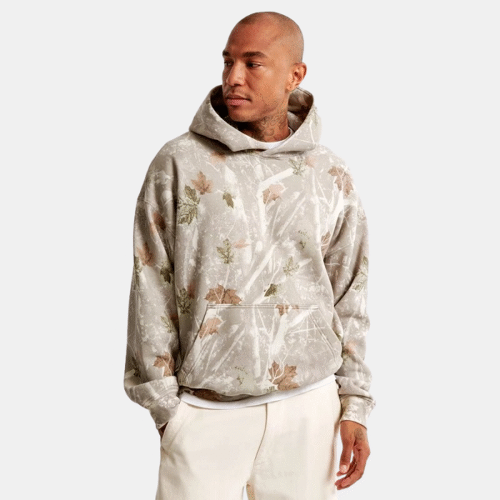 white camo hoodie abercrombie