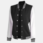black and white letterman jacket