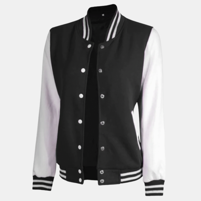 black and white letterman jacket