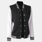 black jacket white