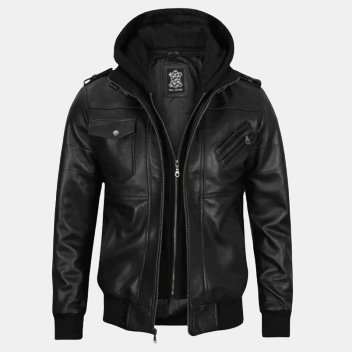 a black jacket with a hood
