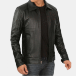 black leather jacket for men