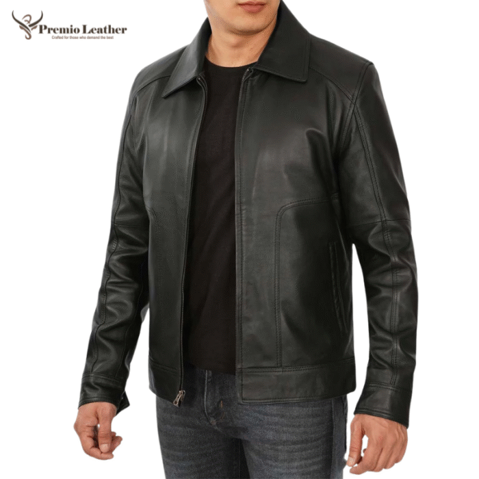 black leather jacket mens