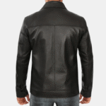 men black leather jacket