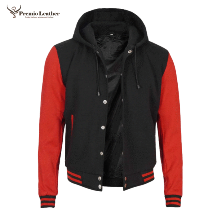 red and black letterman jacket