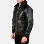 Men Airin G-1 Black Leather Jacket