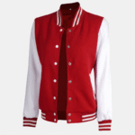 Red and White High School Varsity Jacket