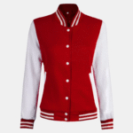 Women’s Red and White School Varsity Jacket