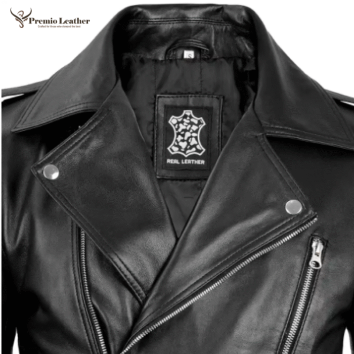 biker style leather jacket