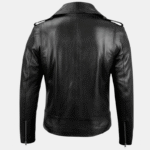 black biker leather jacket