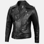 black leather jacket biker