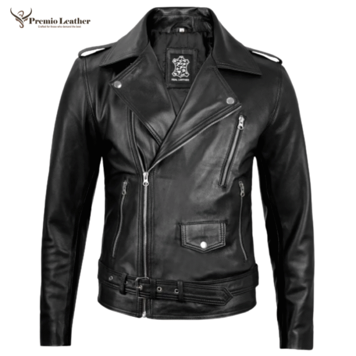 black leather jacket biker
