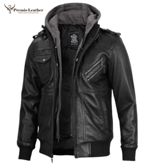bomber jacket with hood