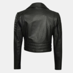 cropped leather motorcycle jacket