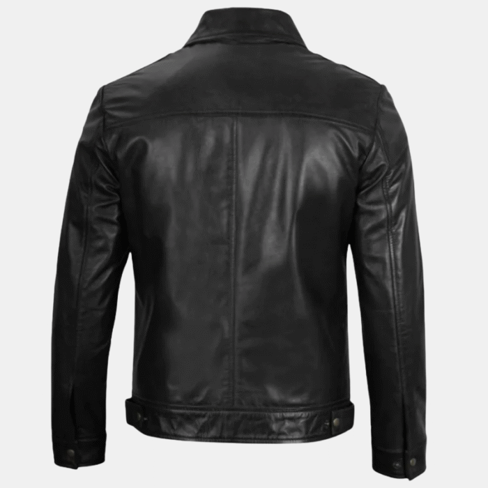 leather coat collar