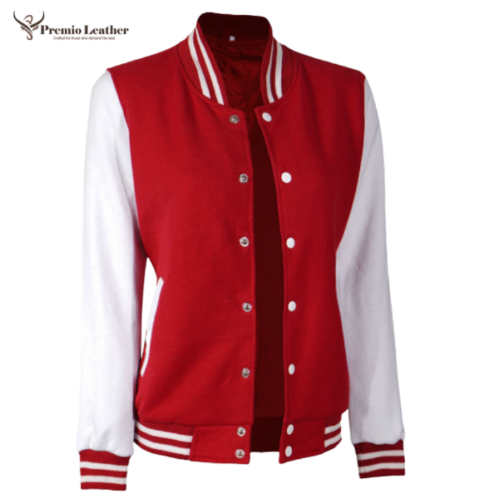 letterman jacket red white