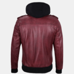 maroon leather jacket men