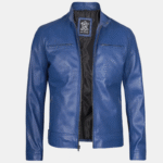 mens cafe racer jacket blue