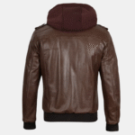 mens hooded jacket brown
