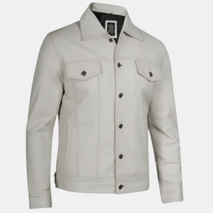 off white leather jacket