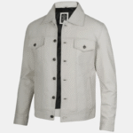 white leather jacket men