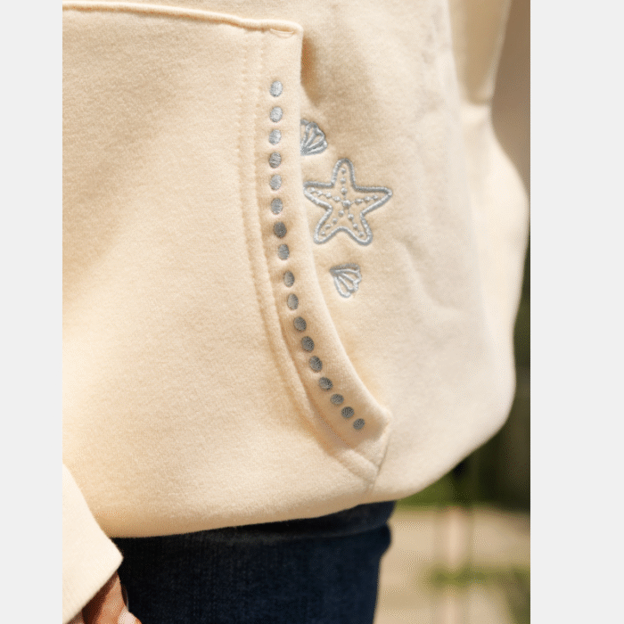Live in the Moment Pink Palm Puff Hoodie