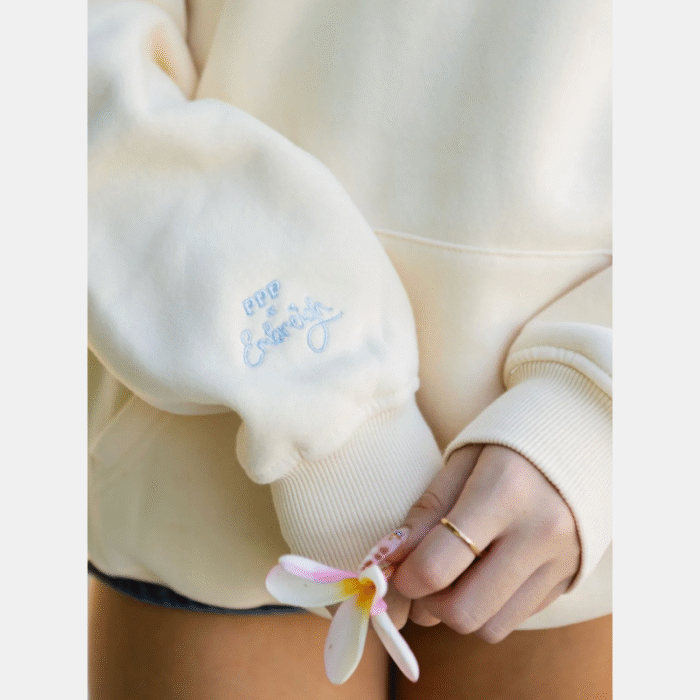 Pink Palm Puff Live in the Moment Hoodie Embreigh