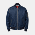 Classic Denim Bomber Jacket for Men