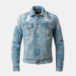 Distressed Blue Denim Jacket for Men Casual & Cool