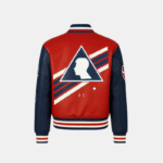 Futuristic 'X' Red Black Leather Jacket