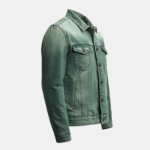 Green Denim Jacket for Men (1)