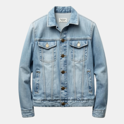Light Wash Denim Jacket for Men Stylish & Classic Fit