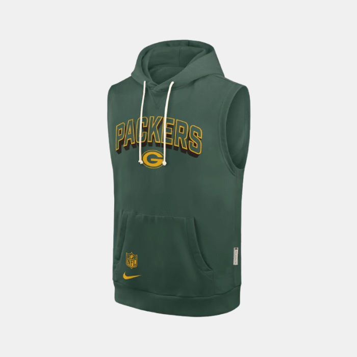 Matt LaFleur Packers Nike Sideline Sleeveless Hoodie Green