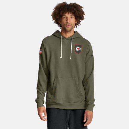 Men's Kansas City Chiefs Nike Olive 2025 Salute to Service Sideline Standard Issue Dri-FIT Hoodie