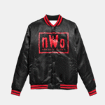NWO Wolfpac Black Satin Bomber Jacket