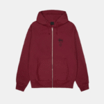 Stussy Swim Out Maroon Zip-Up Hoodie