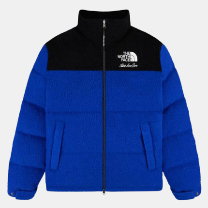 back view of ALD x The North Face Casentino Nuptse Jacket Black and Green